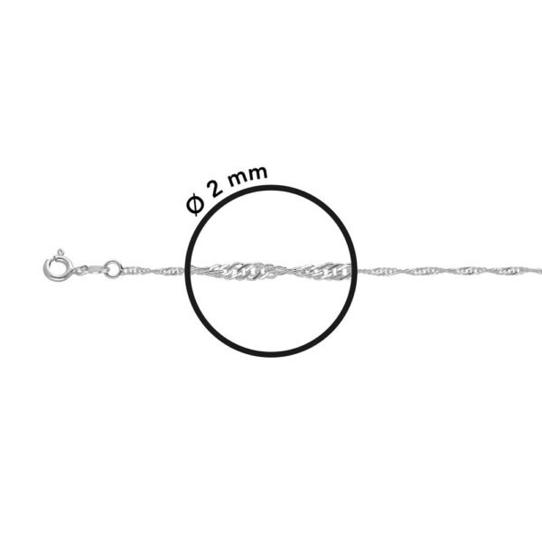 Cadena Singapur Plata Ley 925