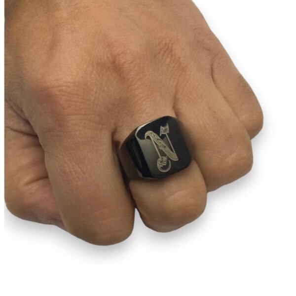 Anillo Black Force Acero 316 L - Imagen 2