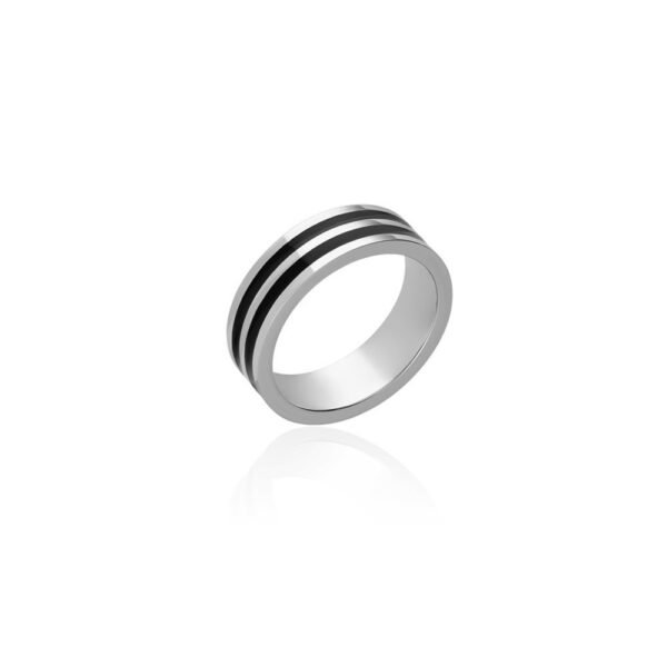 Anillo Black & White Acero 316 L
