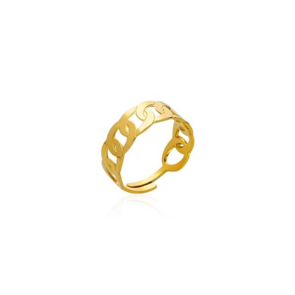 Anillo Chunky Eslabón Acero 316 L