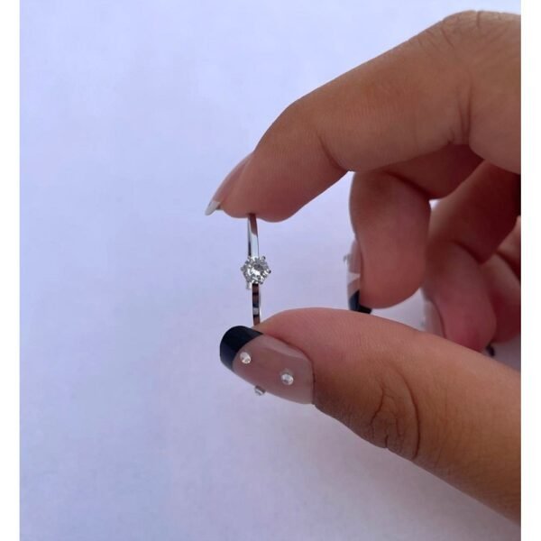 Anillo Petite Zirconita Acero 316 L - Imagen 3