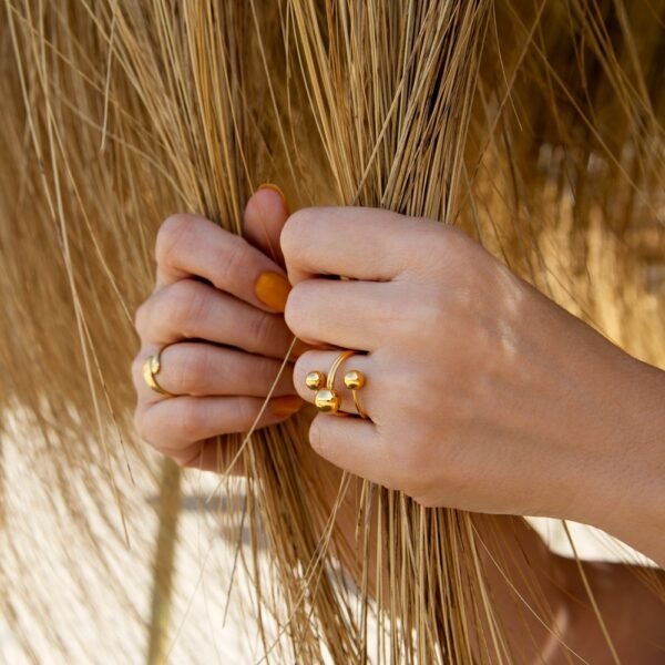 Anillo Tres Bolas Acero 316 L - Imagen 2