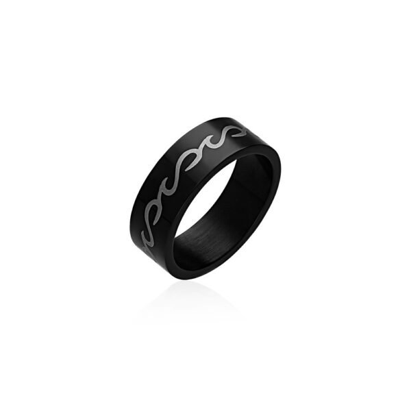 Anillo Tribal Black Acero 316 L