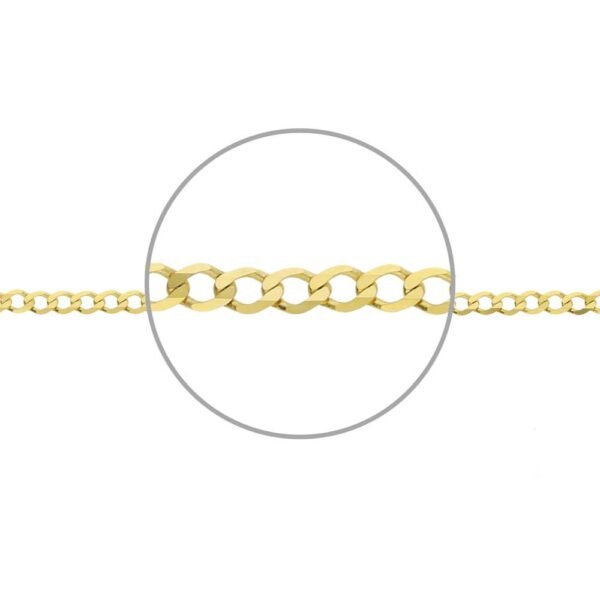 Cadena Barbada Plana Oro 9 Klt - Imagen 2