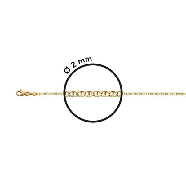 Cadena Marina Facetada Oro 18 Klt