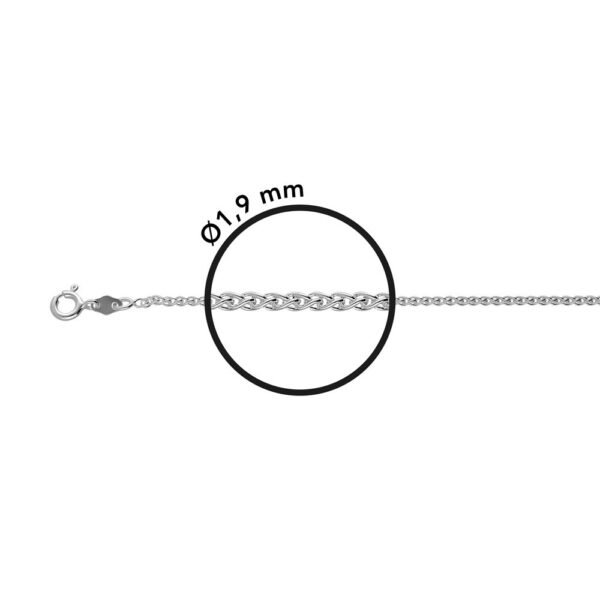 Cadena Espiga Plata Ley 925