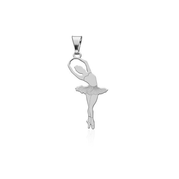 Colgante Bailarina Plata Ley 925