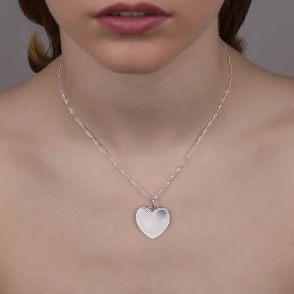 Colgante Corazón Plata Ley 925 - Imagen 2