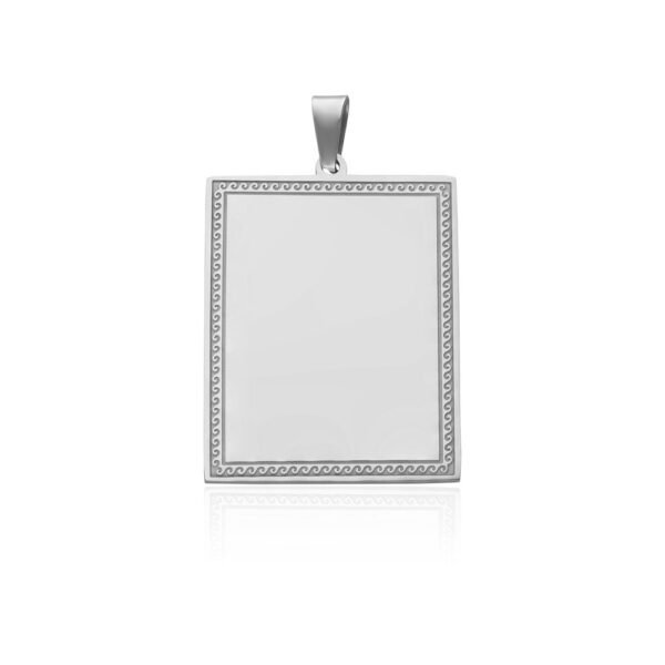 Colgante Placa Marco Acero 316 L