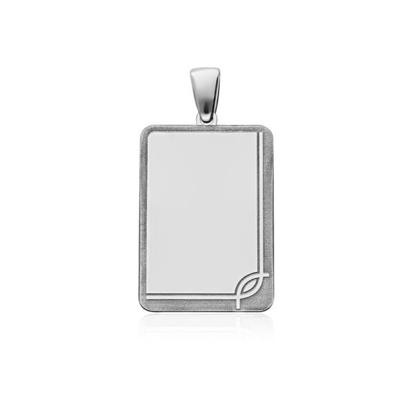 Colgante Placa Marco Plata Ley 925