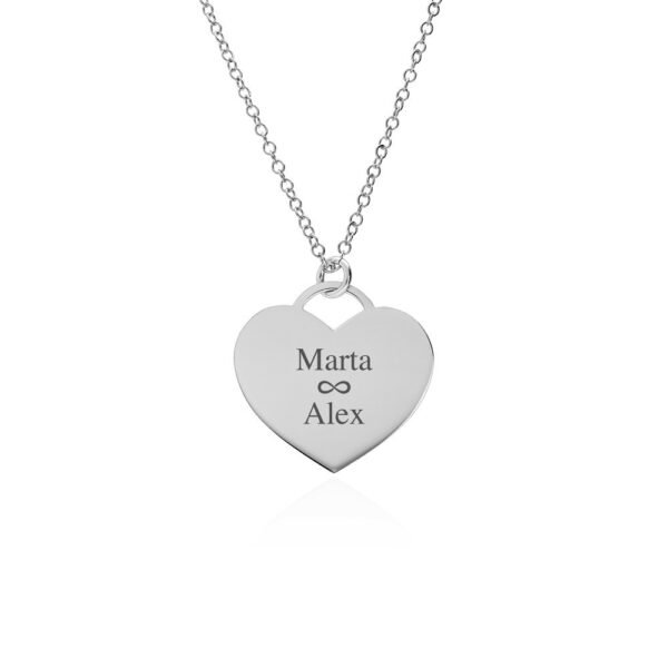 Collar Corazón Plata Ley 925.