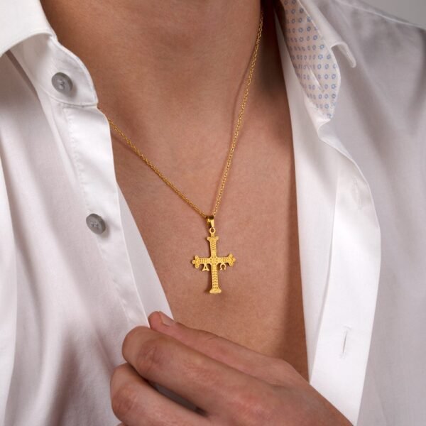 Collar Cruz Asturiana Acero 316 L - Imagen 2
