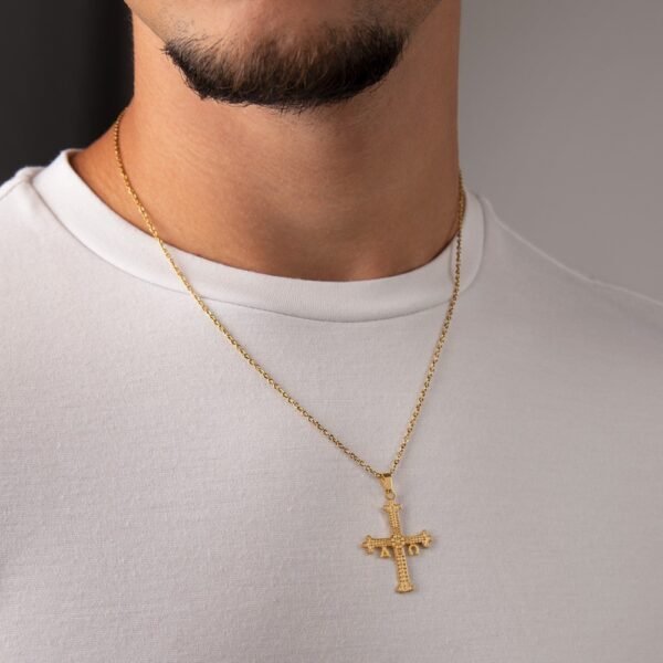 Collar Cruz Asturiana Acero 316 L - Imagen 3