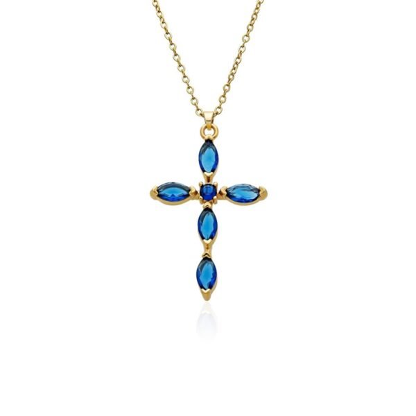 Collar Cruz Marquise Acero 316 L
