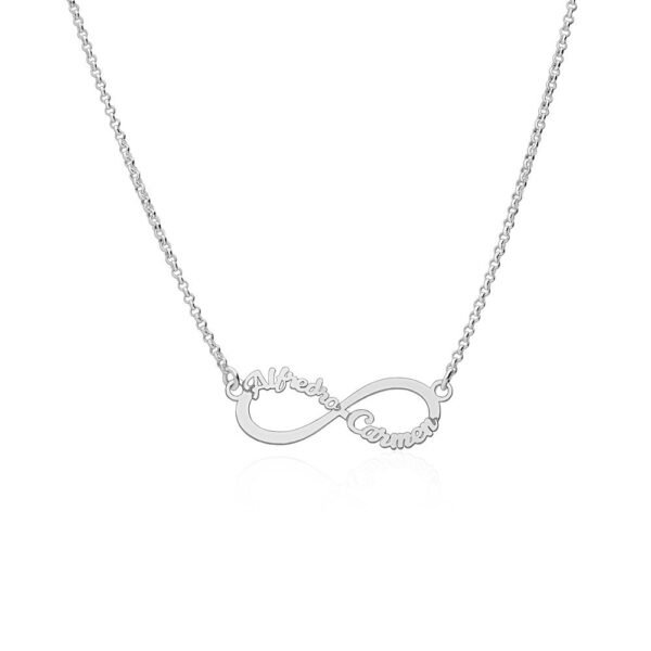 Collar Infinito Personalizado Plata Ley 925