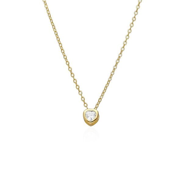 Collar Little Heart Plata Ley 925