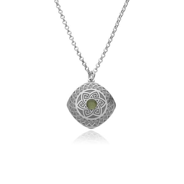 Collar Mandala Zirconit Plata Ley 925.