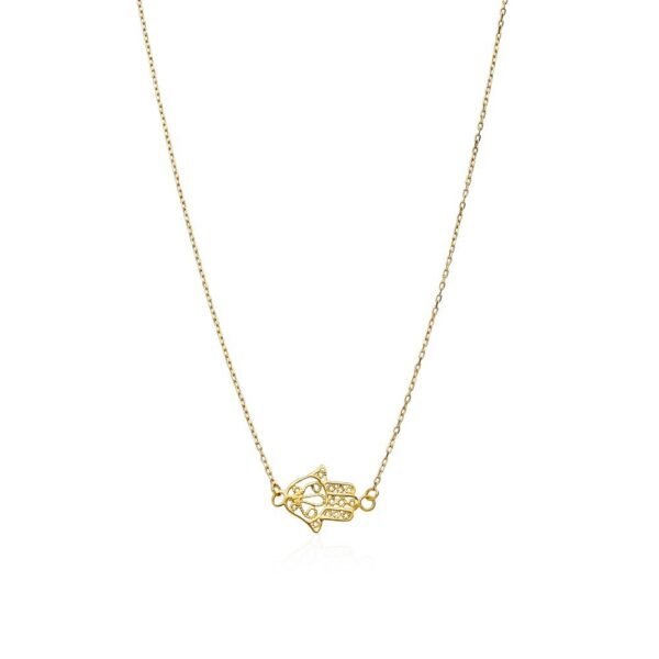 Collar Mano de Fátima Calada Oro 18 Klt