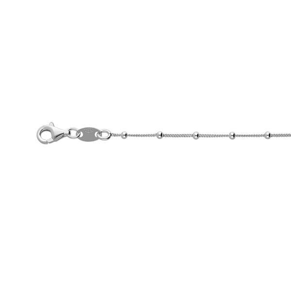 Collar Saturno Bolas Intercaladas Plata Ley 925 - Imagen 2