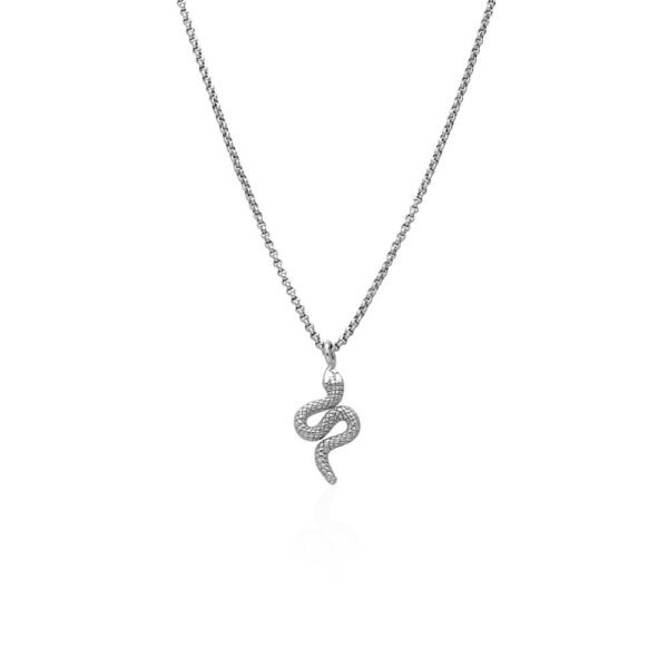 Collar Serpiente Plata Ley 925.