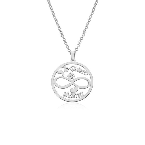 Collar Te Quiero Mama Plata Ley 925