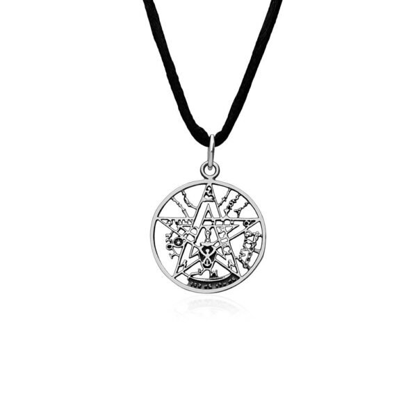 Collar Tetragramatón Plata Ley 925.