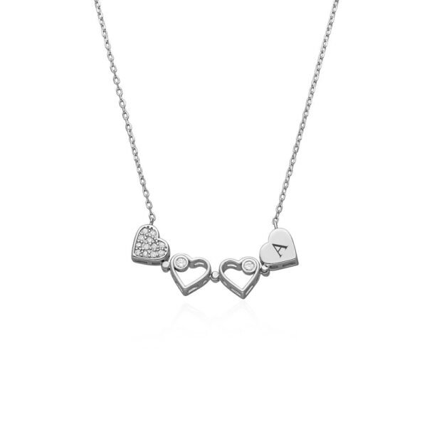 Collar Trébol Corazones Convertible Plata Ley 925 - Imagen 4