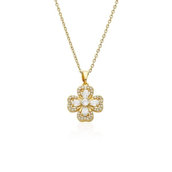 Collar Trébol Suerte Luxury Acero 316 L