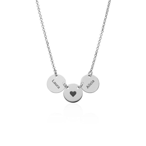 Collar Tres Discos Plata Ley 925