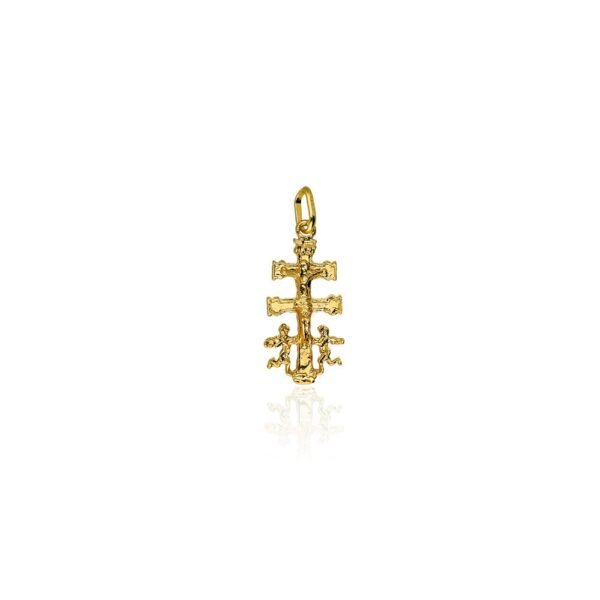 Cruz Caravaca Cristo Relieve Oro 9 Klt