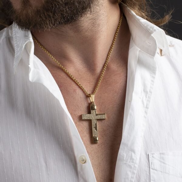 Cruz Padre Nuestro Acero 316 L - Imagen 2
