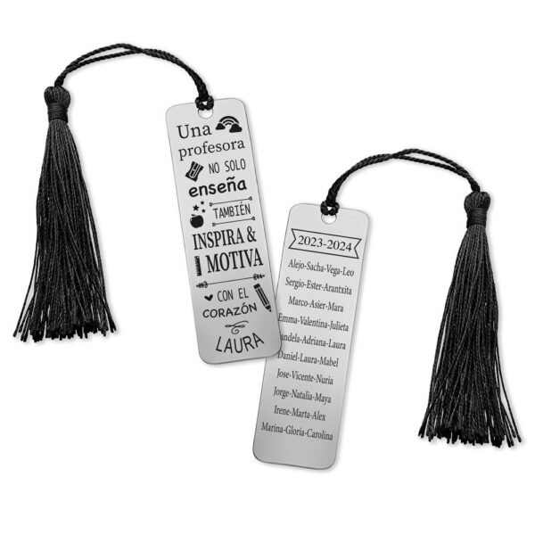 Marca páginas Profesora Acero 316 L.