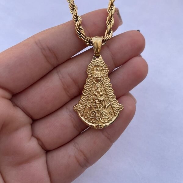 Medalla Virgen Rocío Acero 316 L - Imagen 3
