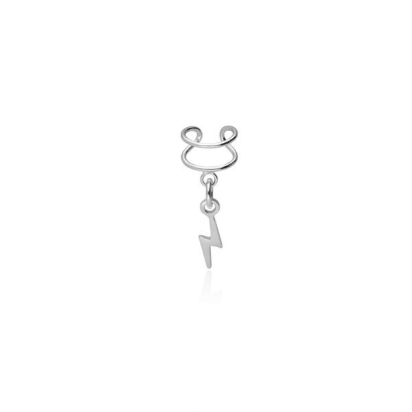 Pendiente Individual Rayo Plata Ley 925.