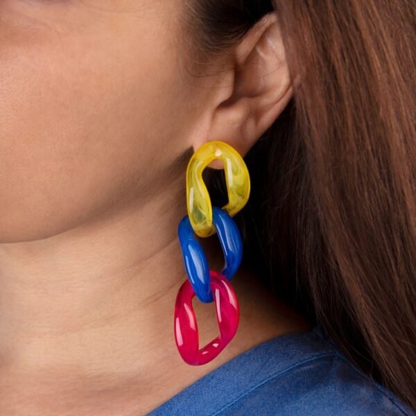 Pendientes Anillas Multicolor Fantasía - Imagen 3