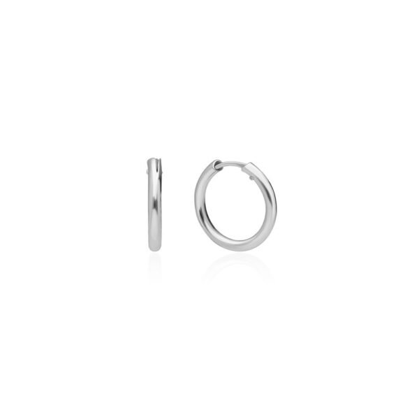 Pendientes Aro de Tubo Liso Plata Ley 925