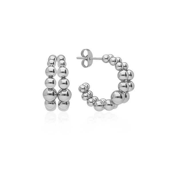 Pendientes Aros con Bolas Acero 316 L