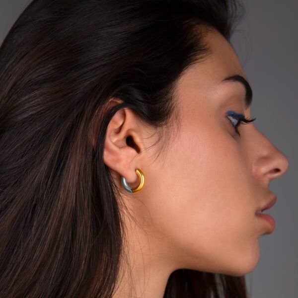 Pendientes Aros Criolla Bicolor Acero 316 L - Imagen 2
