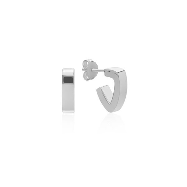 Pendientes Aros Geométricos Plata Ley 925