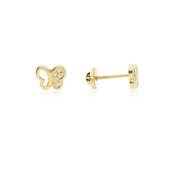 Pendientes Mariposa Calada Oro 9 Klt