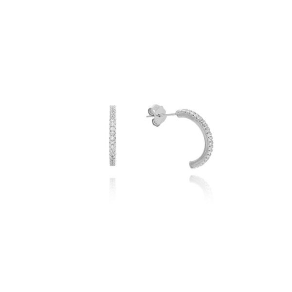 Pendientes Medio Aro Plata Ley 925