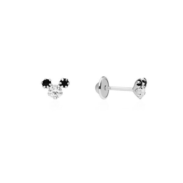 Pendientes Mousse Circonita Plata Ley 925.