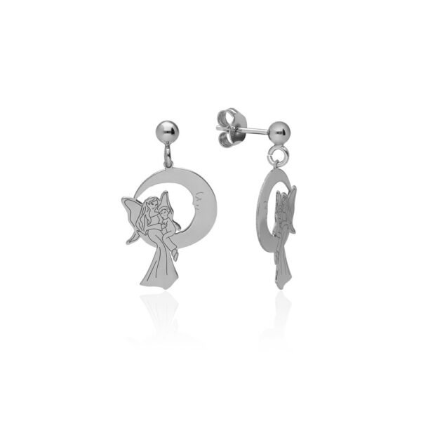 Pendientes Ninfa y Luna Plata Ley 925