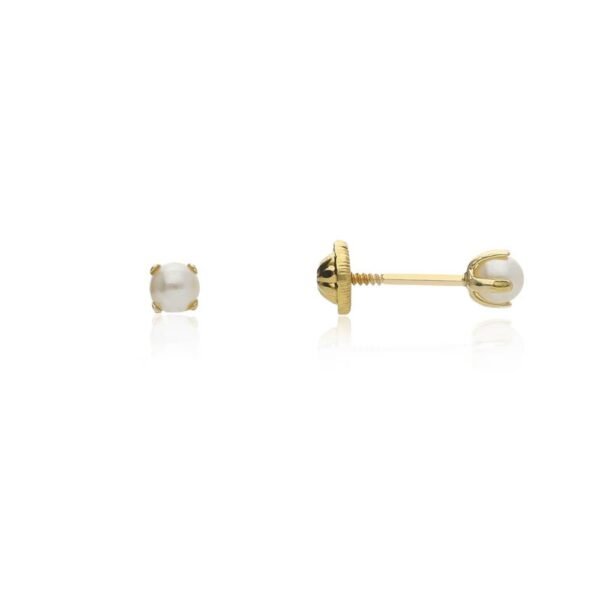 Pendientes Perla Cultivada Oro 18 Klt