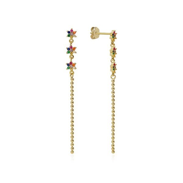 Pendientes Star Color Plata Ley 925.