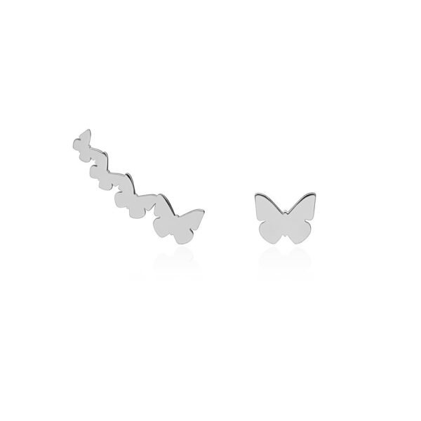 Pendientes Trepador Mariposas Plata Ley 925.