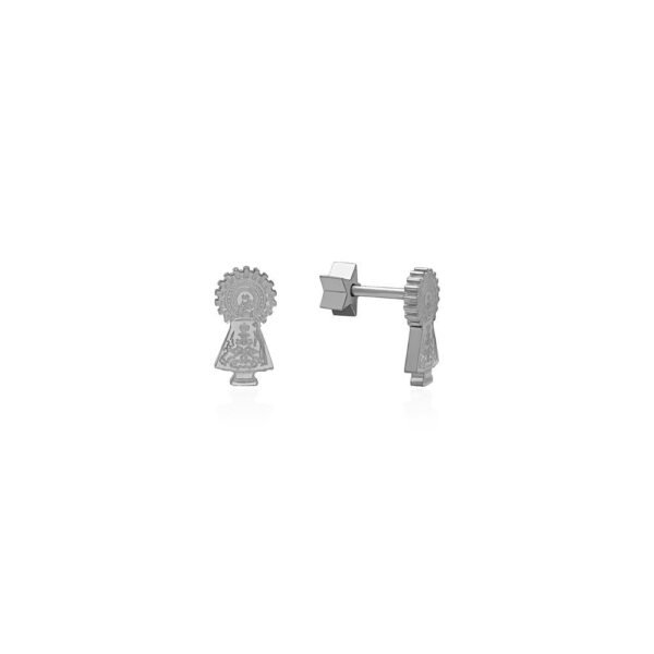 Pendientes Virgen Pilar Acero 316 L.