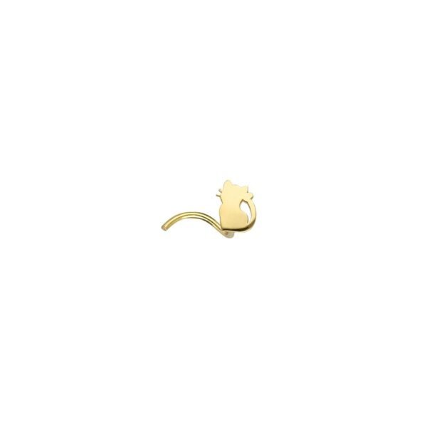 Piercing Nariz con Gato Oro 18 Klt