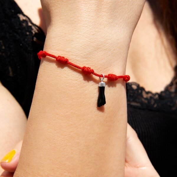 Pulsera 7 Nudos Puño Higa Plata Ley 925 - Imagen 2