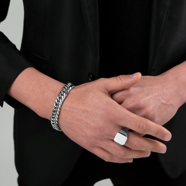 Pulsera Barbada Biselada Acero 316 L - Imagen 2